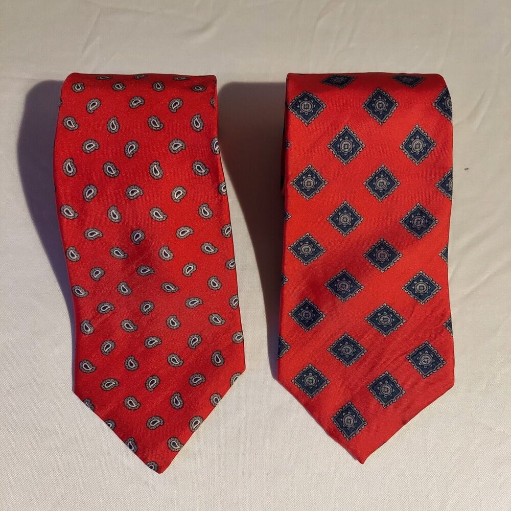 2 Red Blair Neckties All Silk